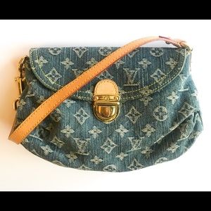 LOUIS VUITTON Monogram Denim Mini Pleaty Mini